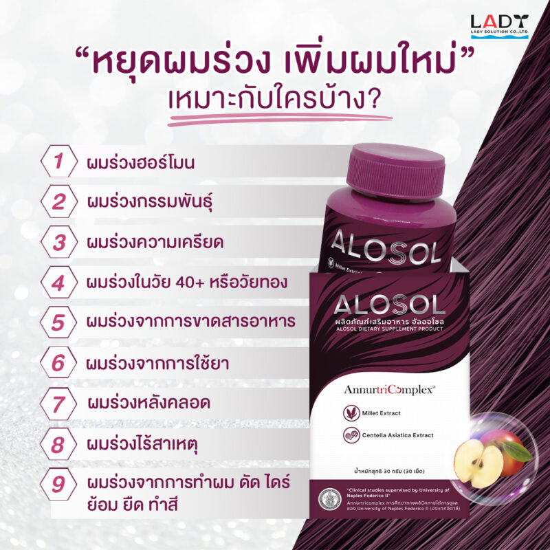 Alosol ผลิตภัณฑ์ดูแลเส้นผม