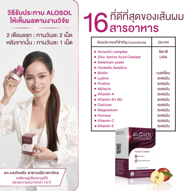 Alosol ผลิตภัณฑ์ดูแลเส้นผม